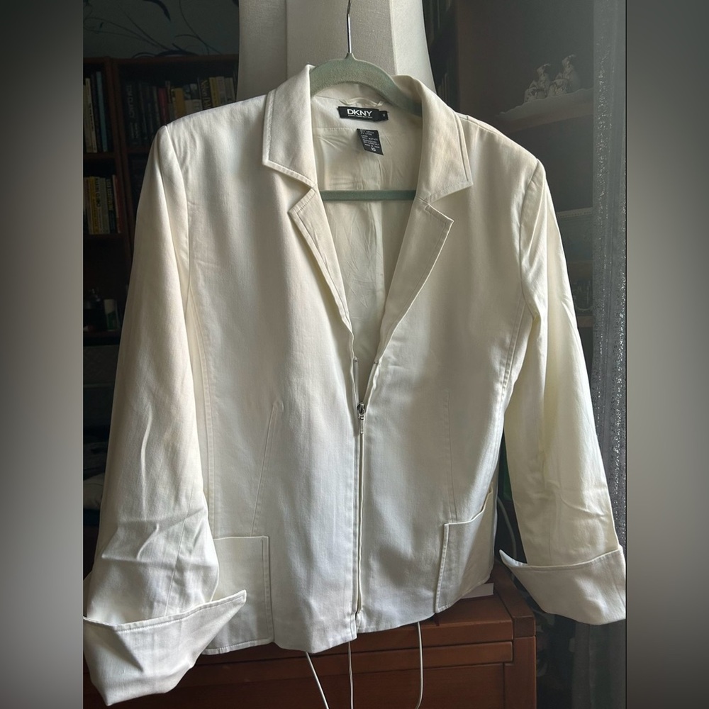 DKNY White Lightweight Jacket